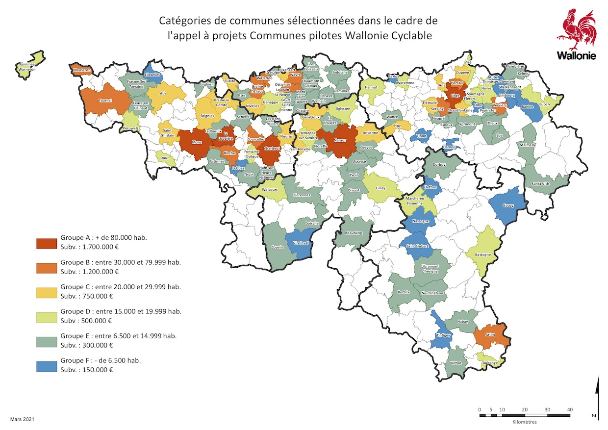 carte des communes sélectionnées